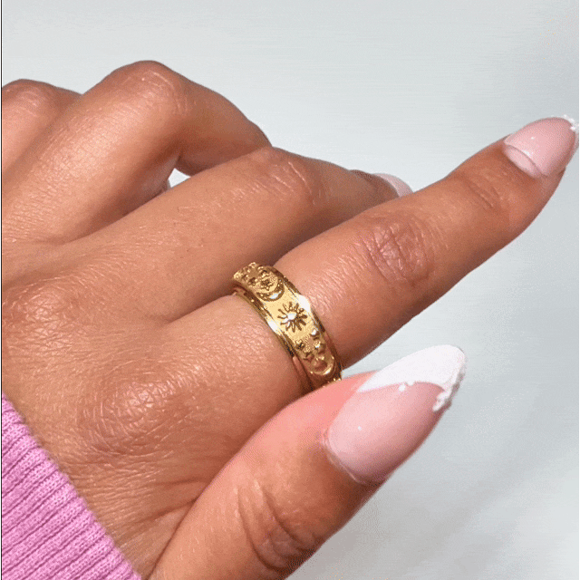 Sun & Moon Spinner Ring